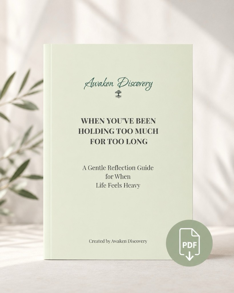 When You've Been Holding Too Much for Too Long — free gentle reflection guide